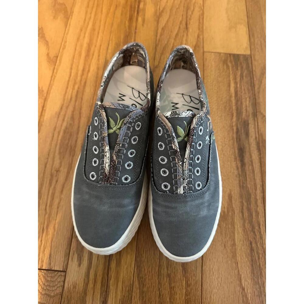 NEW Blowfish Malibu SUPER SWEET Women Canvas Sneaker Gray Color Washed 8M - Picture 2 of 7